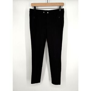 VINCE Cropped Tapered Pant Women’s Size 6 Side Pocket Flat Front Black Career